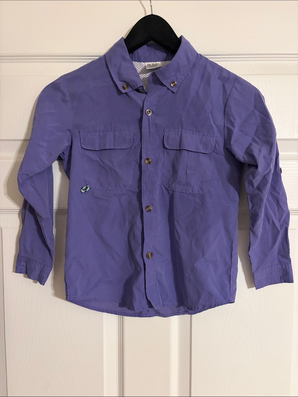 PRODOH Kids Long Sleeve Fishing Shirt Purple Size Youth 8 Vented UPF